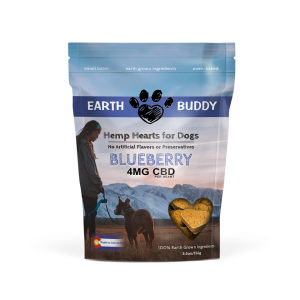 Hemp Dog Chews Blueberry Hemp Hearts 4mg