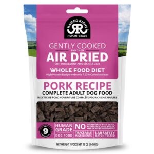 Raised Right Pork Recipe Adult Air Dried Dog Food 1lb