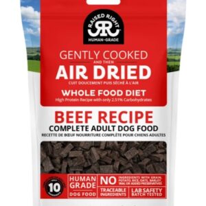 Raised Right Adult Air Dried Dog Food Beef 1lb